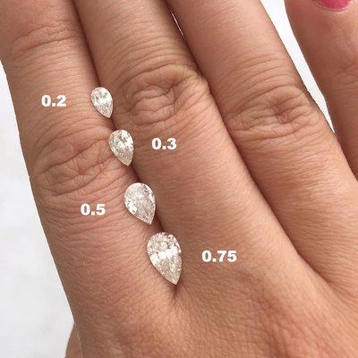 acheter Diamants à la main en laboratoire HPHT 1.6x1.8-6.8x7.2mm 0,01 à 0,68ct Forme de poire blanche online manufacture