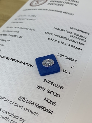 acheter 1.38ct Ovale coupé en laboratoire Diamant cultivé CVD E VS1 EX VG N IGI Certifié online manufacture