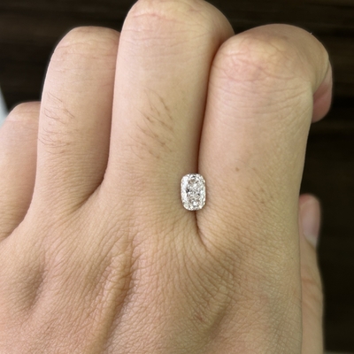 acheter 0.7CT en laboratoire, taille allongée, coupe de coussin, diamant VS1, clarté E, couleur online manufacture