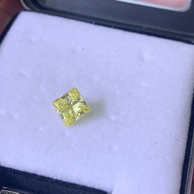 acheter 1.37CT Jaune intense de fantaisie VVS1 EX VG CVD Fabriqué en laboratoire Diamants de coupe princesse Certifié IGI online manufacture