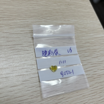 acheter 1.11CT Jaune fantaisie VS HPHT Diamant cultivé en laboratoire coupé au cœur IGI Diamant lâche online manufacture