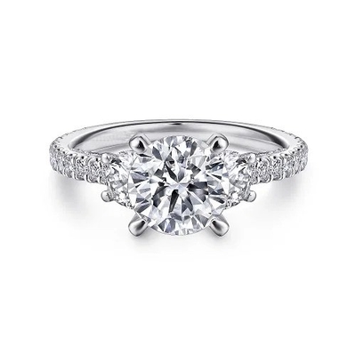 acheter 18K 14K 10K or massif bijoux personnalisés 2 carats Def Vvs Clarité Cvd Ovale coupé laboratoire de diamants 3 pierre usine de bagues online manufacture