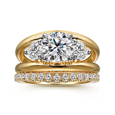 acheter 14K Platine VVS Claireté HPHT Ronde Coupe Laboratoire Cultivé Diamant Bandeau de Mariage DEFGH online manufacture