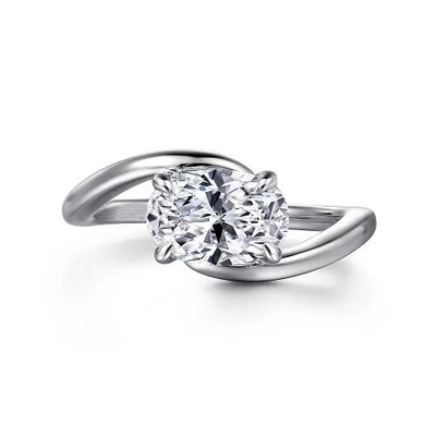 acheter Bague de mariage ovale de 1 carat Ovale coupée en laboratoire Bague de fiançailles en diamant de laboratoire online manufacture