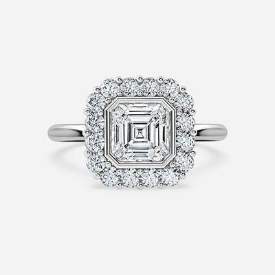acheter Bague de mariage en diamant de laboratoire VVS Clarité HPHT Princesse coupée Ring en forme ronde online manufacture