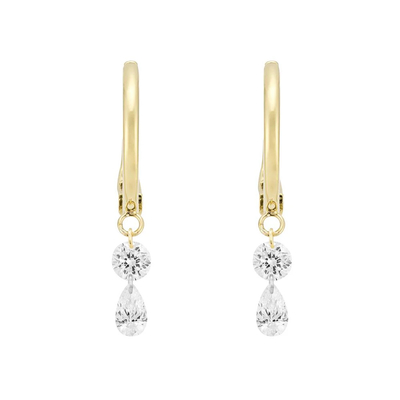 acheter 0.38 carats En laboratoire créée Boucle d'oreille en diamant VVS Clarité HPHT Poire coupée en DEFGH online manufacture