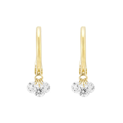 acheter 0.4 carats VVS HPHT Lab de coupe ronde créée boucles d'oreilles en diamant en réglage de broche online manufacture