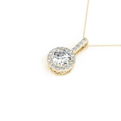 acheter Collier en or massif de 18 carats 14 carats 10 carats Clarité CVD Coupe ronde Bezel Lab Cultivé Collier en diamant avec pierre précieuse online manufacture