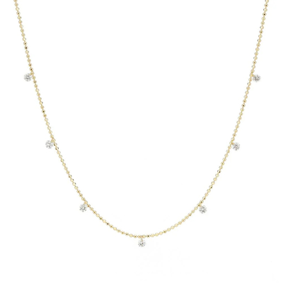 acheter Collier en or massif de coupe ronde de 18K 14K 10K avec diamant de laboratoire Clarité CVD online manufacture