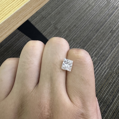 2.06CT F VS2 EX VG CVD Produit par laboratoire Diamants Princess Brillant Cut