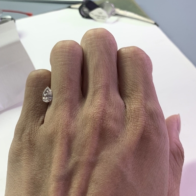 1.02 carats F VS1 2EX en forme de poire synthétique CVD Diamants coupés en laboratoire