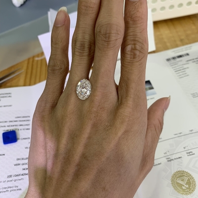 5.72ct Lab Growm Diamond Oval Cut CVD F VS2 2EX N IGI LG631425478