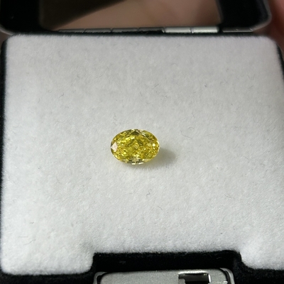 1.18ct Ovale coupé HPHT Laboratoire Diamants Fancy Jaune Vivant VVS2 2VG N Certifié IGI