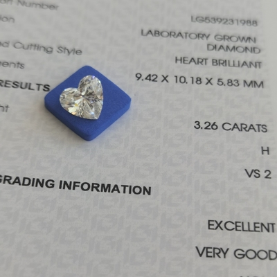 3.26ct en forme de cœur Diamant de laboratoire H VS2 2EX N IGI LG539231988