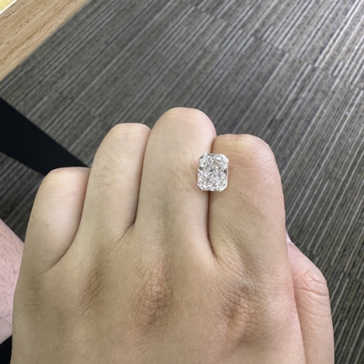 3.7 Carat Radiant Lab Diamant cultivé CVD F VS2 2VG N