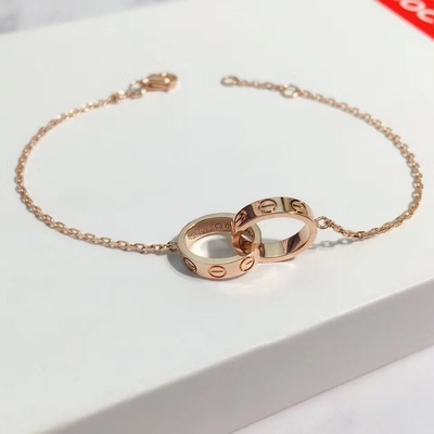 Bracelet d'amour en diamant naturel 18k Bracelet en or massif OEM ODM