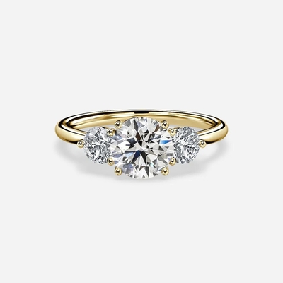 3 Anneaux en pierre de laboratoire de diamants 1 à 3ct 18K 14K 10K 9K PT