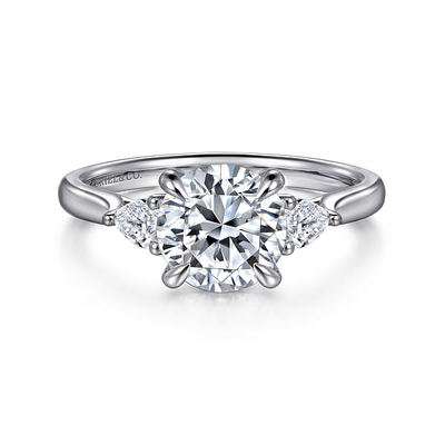 Découpe ronde classique des diamants cultivés en laboratoire des anneaux de diamants 18K 14K 10K 9K Platine