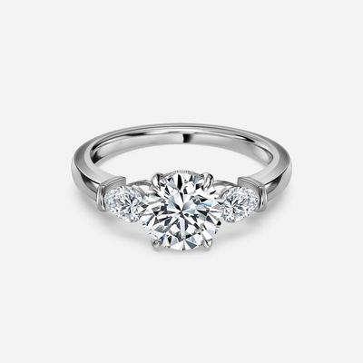 2 carats de laboratoire adulte diamant anneau de pointeur de réglage de laboratoire adulte diamant bande de mariage femmes