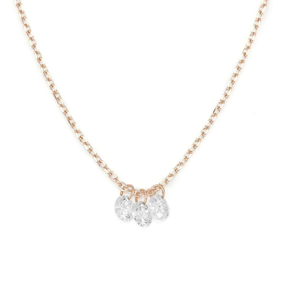 DEFGH 18K 14K 10K Or massif Claireté CVD Ronde coupée Bezel Collier de diamant cultivé en laboratoire
