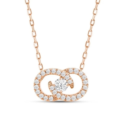 Collier de diamant de laboratoire de type bijoux 18K 14K 10K Or massif Clarité CVD