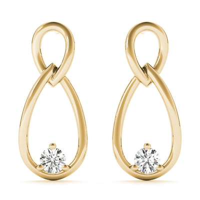 0.14 carats en laboratoire créés boucles d'oreilles en diamant VVS Clarité HPHT coupure de marquise